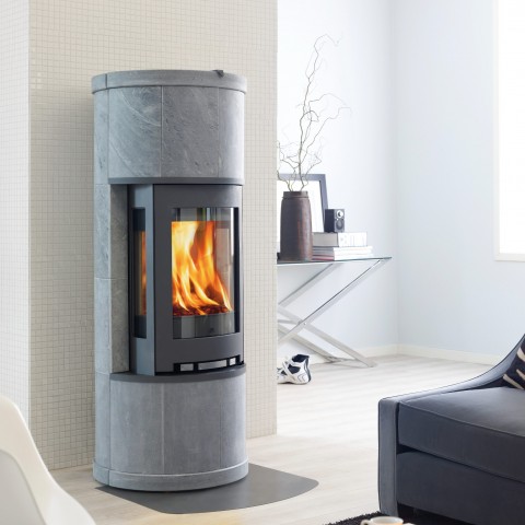 Jotul FS 162, poêle cheminée cylindrique en pierre ollaire (stéatite)